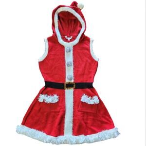 Cutest Red and White Hooded Dress